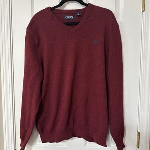 Classic Preppy Pullover V-Neck Chaps Ralph Lauren Sweater